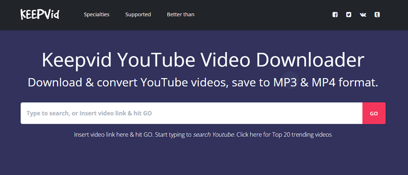 KeepVid YouTube Video Downloader