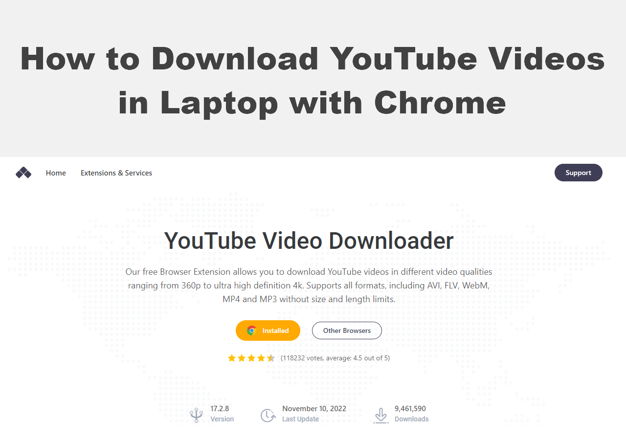 How to Download YouTube Videos in Laptop with Chrome: New