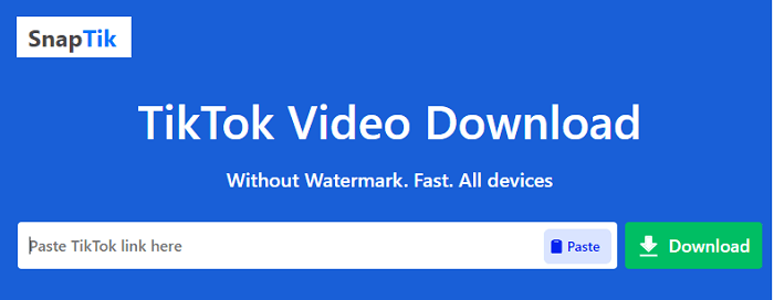 Download TikTok videos with SnapTik