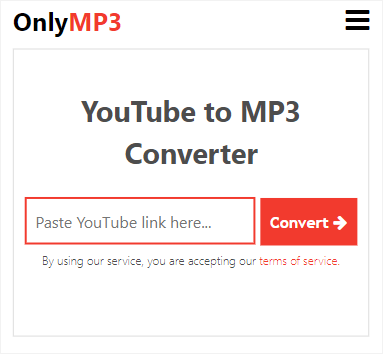 OnlyMP3 on Mobile