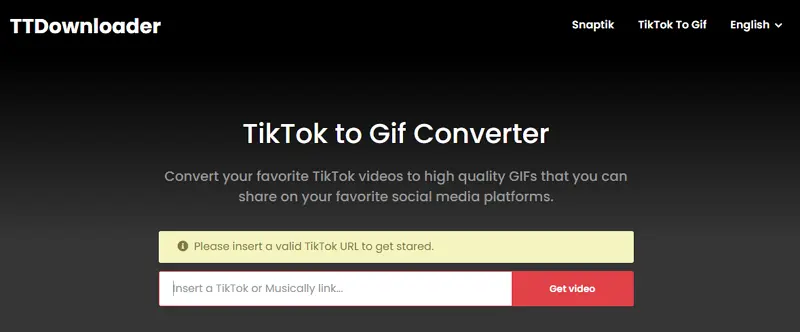 TTDownloader TikTok to GIF Converter