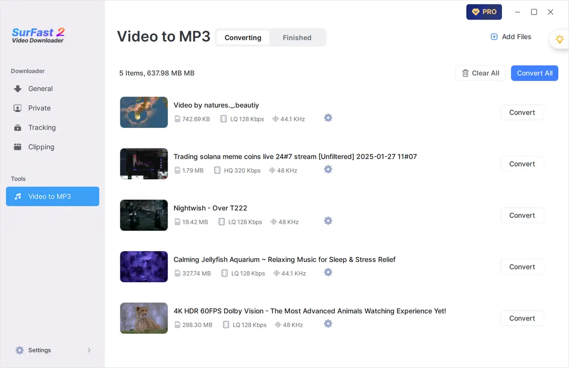 Convert Video to MP3 in Bulk