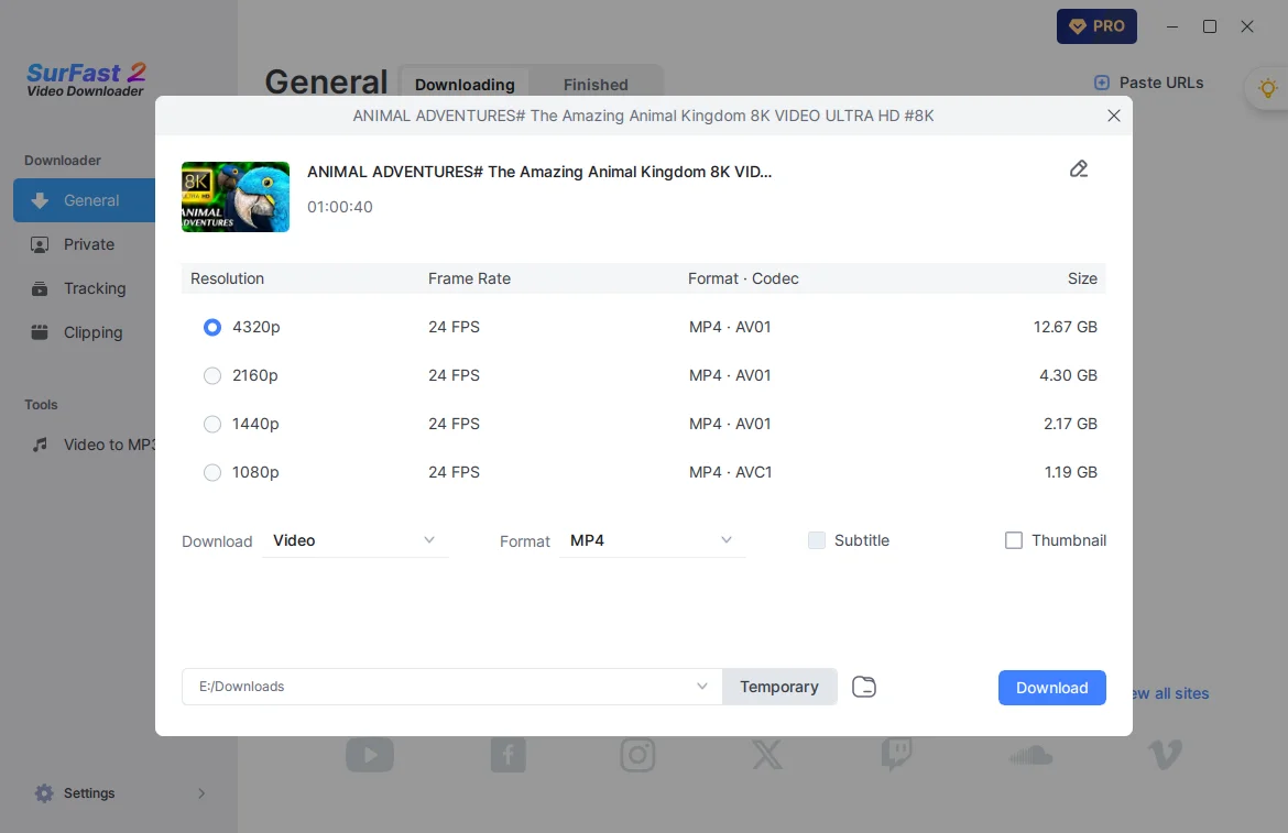 Select Output Options